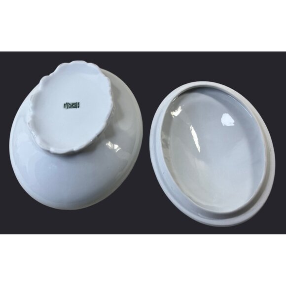 Schumann SCH212 White Oval Domed Covered Caserole Vegetable Bowl Bavaria Germany - Picture 8 of 12